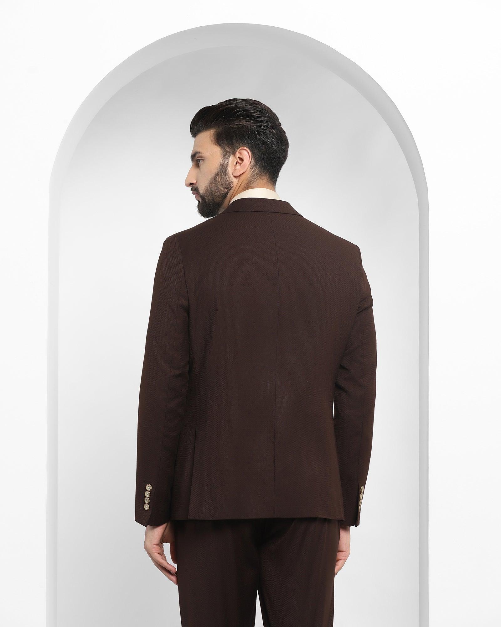 Park Avenue Regular Dark Khaki Suit For Men